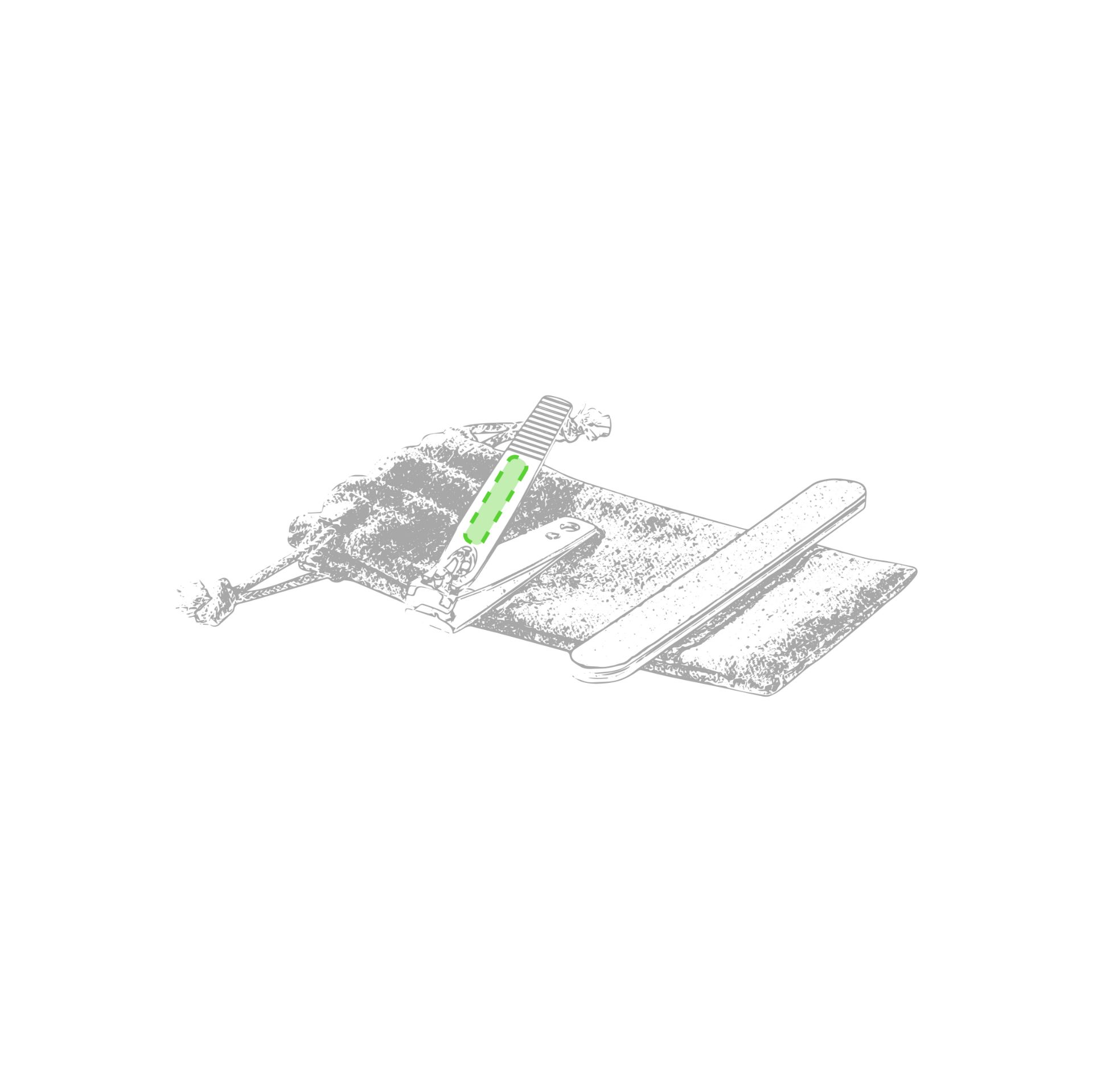 lasergravure (0,5 x 2,5 cm)