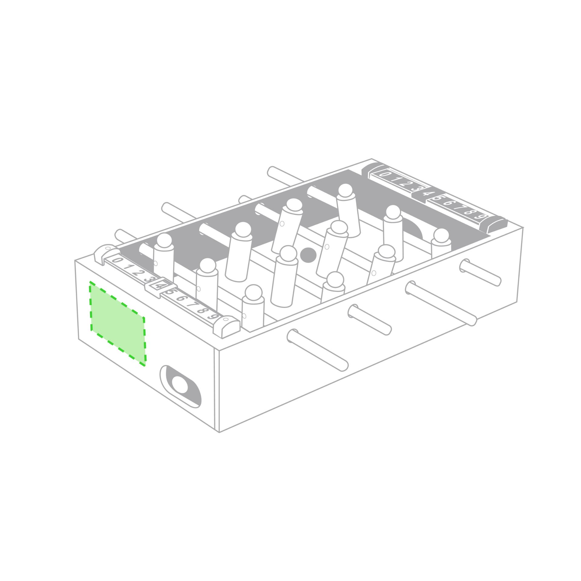 zeefdruk h (8 x 5 cm)