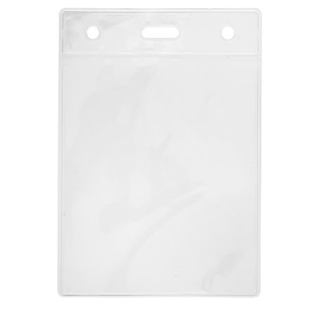 transparant plastic pashouder voor lanyards.