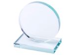 ronde glazen trofee.