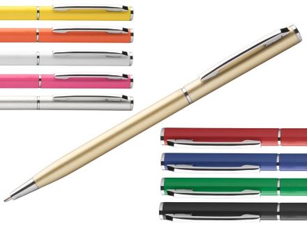 metalen balpen, blauwschrijvend. sunta