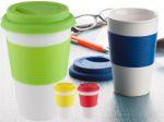 mok met siliconen deksel en grip 420 ml