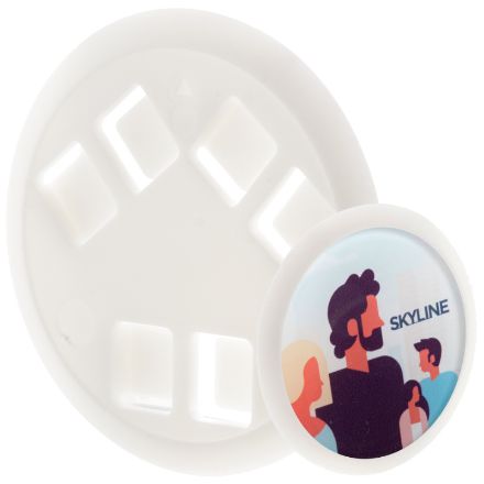 lanyard button met epoxy druk custom made