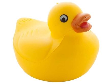 anti-stress artikel in de vorm van een eend.