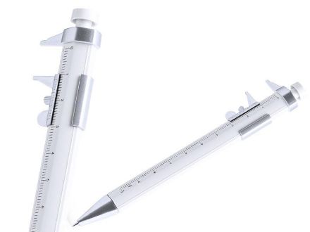 balpen met schuifmaat contal blauwe inkt