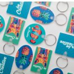 rechthoekige sleutelhanger van pvc-schuim.