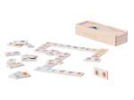 houten domino spel met dierenplaatjes.