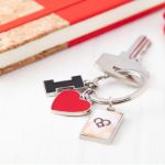 metalen sleutelhanger i love