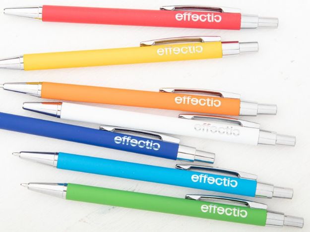 aluminium balpen blauwschrijvend chromy