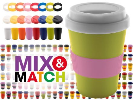 thermo mok met deksel en siliconen grip cup 300 ml