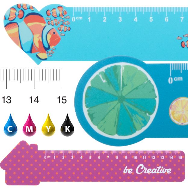 liniaal van 15 cm. custom made