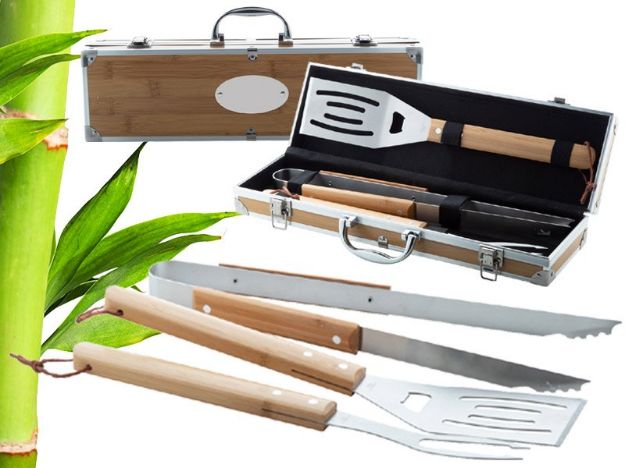 3 delige aluminium barbecueset pat