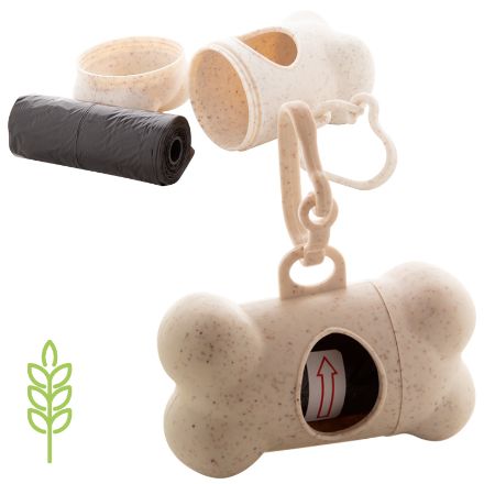 dispenser voor poepzakjes van tarwestro