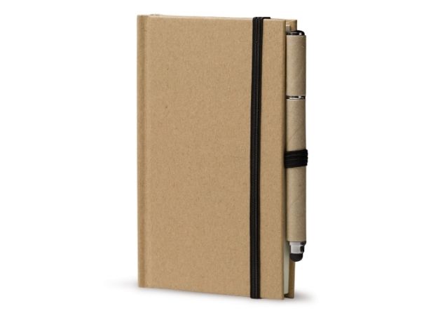 notitieboek karton a6 + balpen stylus