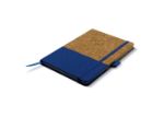 notitieboek a5 van kurk en vegan leder - blauw