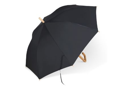 stok paraplu 23 inch r-pet auto open - zwart