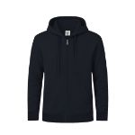 hooded sweater met rits katoen/polyester s-3xl - blauw