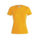dames t-shirt 150 gr katoen maten: s-xxl - geel