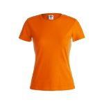 dames t-shirt 150 gr katoen maten: s-xxl - oranje