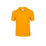 kinder polo katoen 180 gr maten 5-6/10-11 jaar - geel