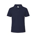 kinder polo katoen 180 gr/m2 maten 5-6/10-11 jaar - blauw