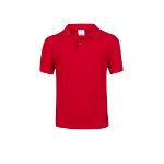 kinder polo katoen 180 gr maten 5-6/10-11 jaar - rood