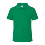 kinder polo katoen 180 gr/m2 maten 5-6/10-11 jaar - licht groen
