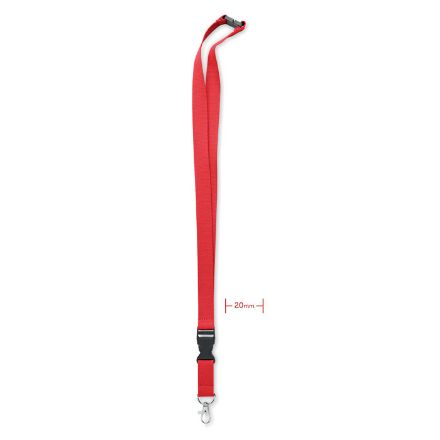 katoenen lanyard met metalen haak 20mm