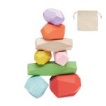 8 stapelbare houten stenen