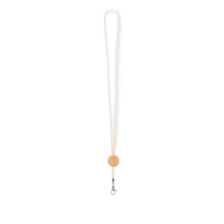 katoenen lanyard met haak en veiligheidssluiting