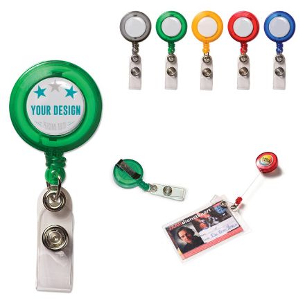 kaarthouder met trekkoord en clip lind