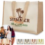 boodschappentas van jute en canvas.