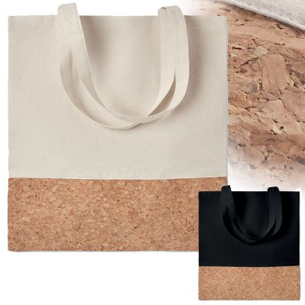 boodschappentas met katoen en kurk