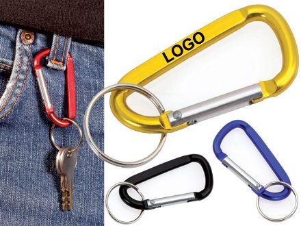 aluminium karabijnhaak met ring