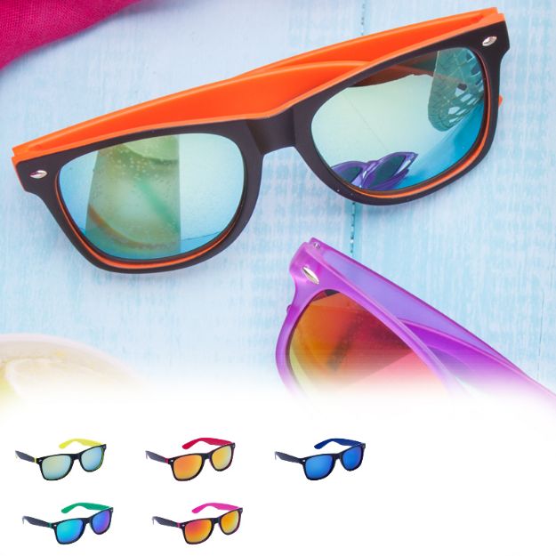 zonnebril met twee kleurig frame