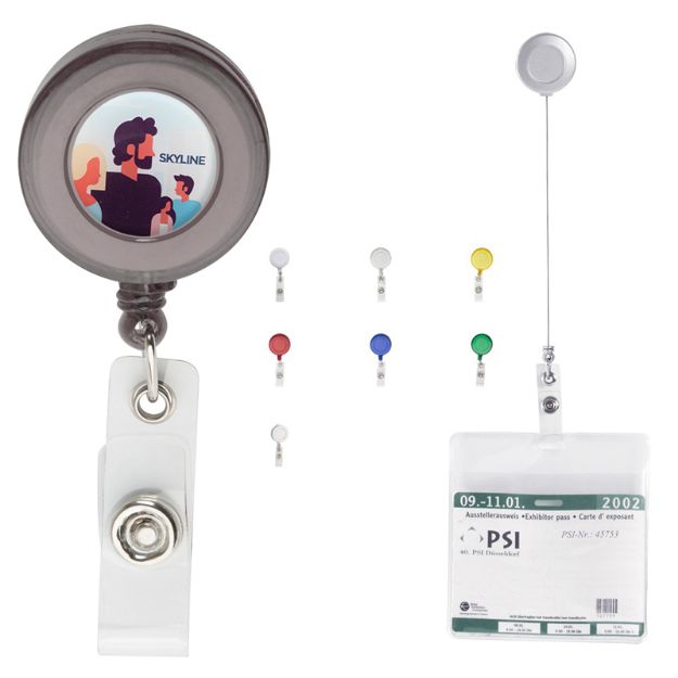 uittrekbare pashouder met drukknoop sluiting