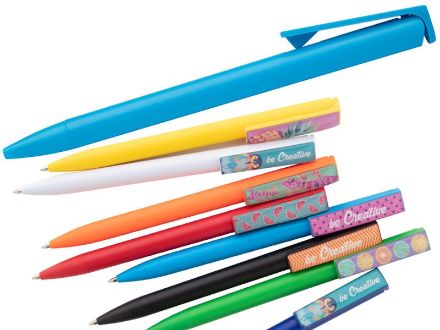 balpen. blauwschrijvend juf