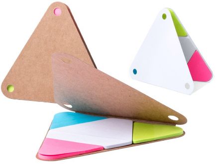 memoblok met sticky notes, gerecycleerd karton