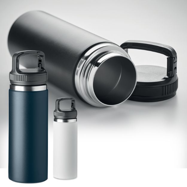 dubbelwandige rvs thermosfles met haak 500 ml