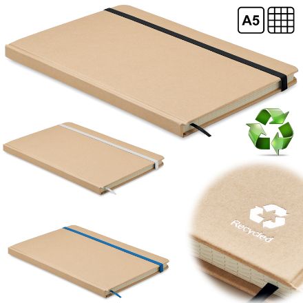 a5 notitieboekje gerecycled papier met ruitjes