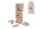 houten toren spel in katoenen etui