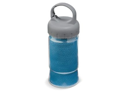 fitness handdoek verpakt in een fles