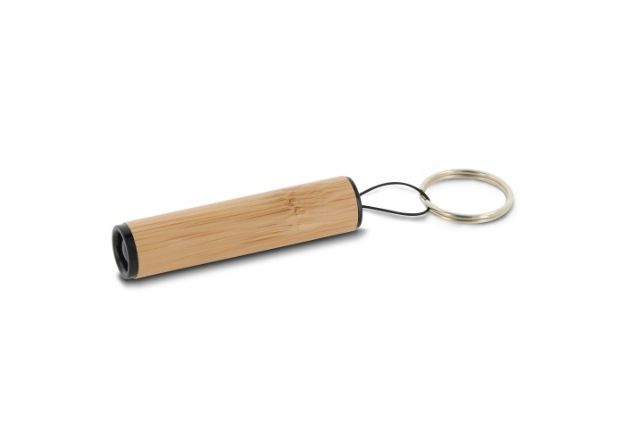 zaklamp sleutelhanger bamboe
