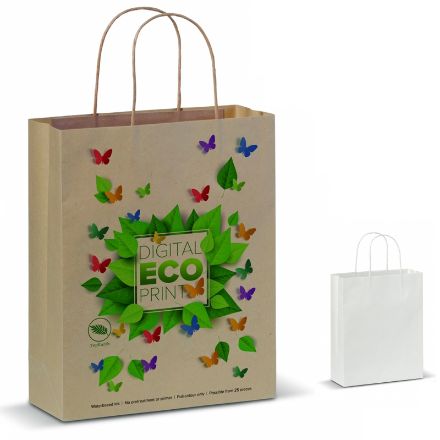 papieren kraft tas 90g/m2 22x10x31cm custum made