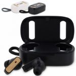 tws draadloze oortjes bamboe