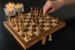 luxe houten opvouwbaar schaakspel