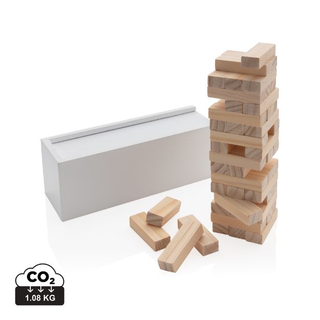 deluxe houten tuimeltoren stapelspel