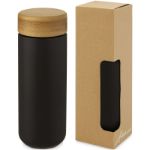 lumi keramische beker met deksel van bamboe 300 ml