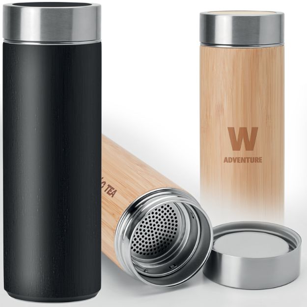 bamboe thermosfles 400 ml