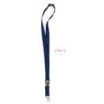 lanyard van polyester met metalen karabijnhaak. - blauw